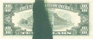 Paper Money Error - $10 Large Ink Smear at Back